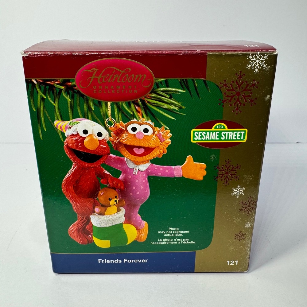 Carlton Cards 2005 Sesame Street Elmo Zoe Friends Forever Christmas Ornament 121